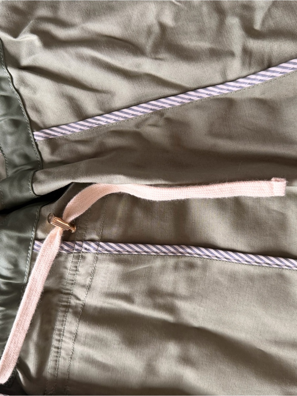 J. Crew Olive Green Utility Jacket with Brown Corduroy Collar - Picture 5 of 10